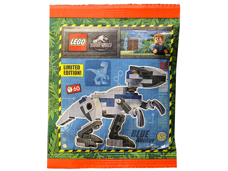 Lego Jurassic World Foil Paper Pack #122225 Blue Raptor