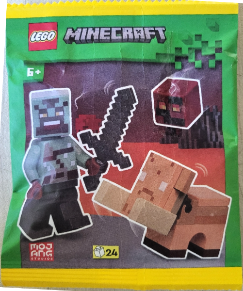 Lego Minecraft Foil Paper Pack #662503 Orc Warrior with Baby Hoglin and Magma Cube