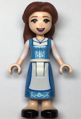 Belle - Medium Blue Dress, Open Mouth Smile dp132 deezbricks Belle - Medium Blue Dress, Open Mouth Smile dp132 deezbricks